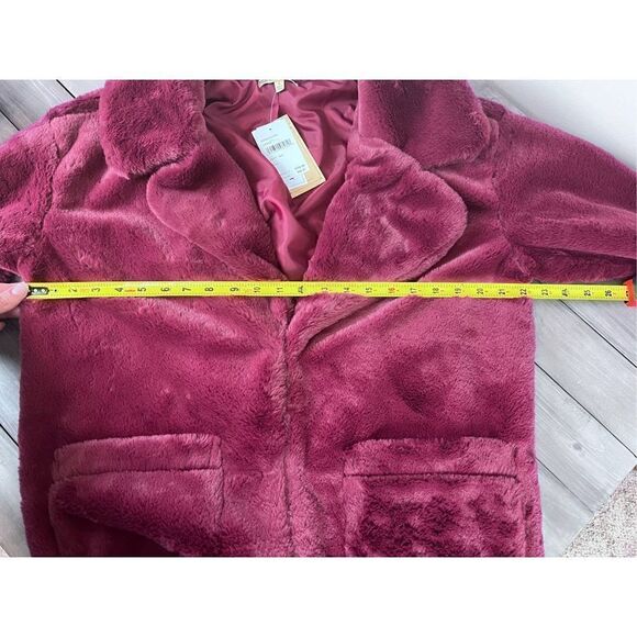 NWT Democracy‎ Faux Fur Jacket With Patch Pockets Size Large - Picture 7 of 8